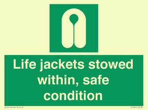 Life jackets stowed within